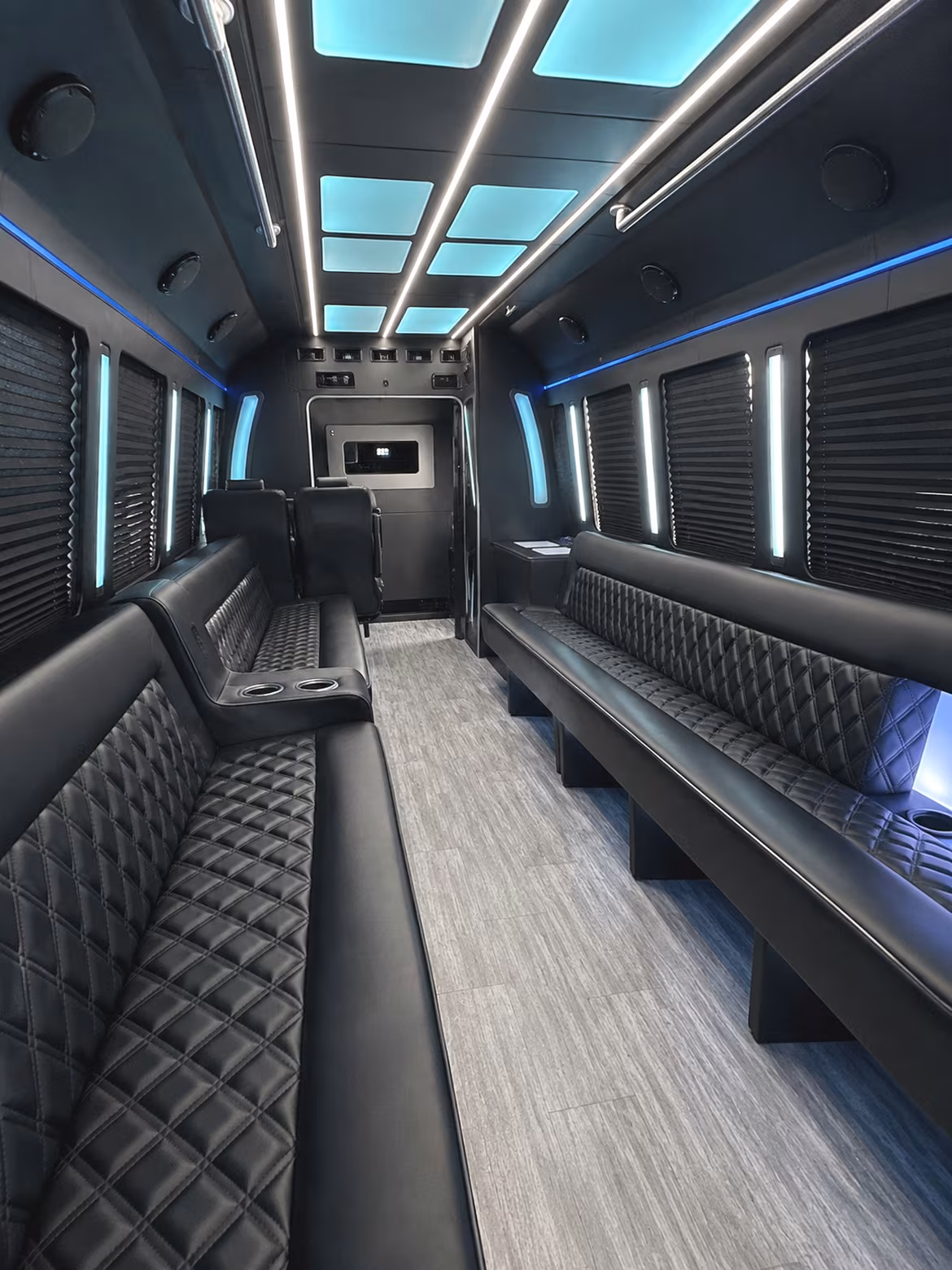 Bachelorette group inside a party bus serving Arlington