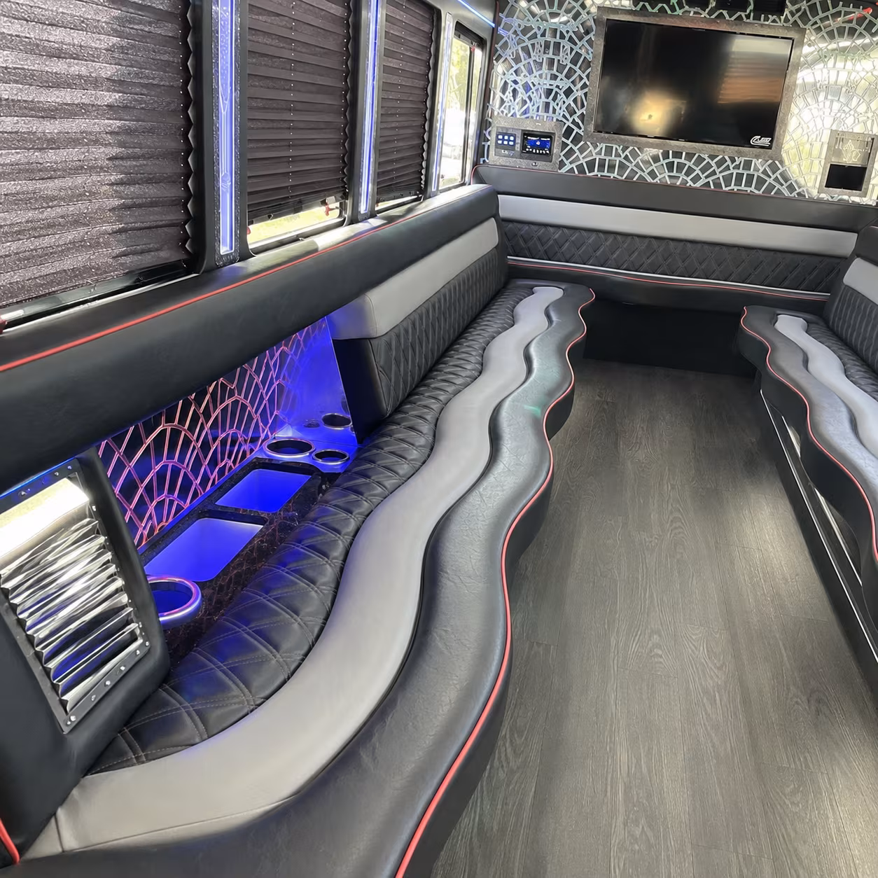 Arlington Birthday, Sweet 16, & Quinceañera Transportation party bus exterior