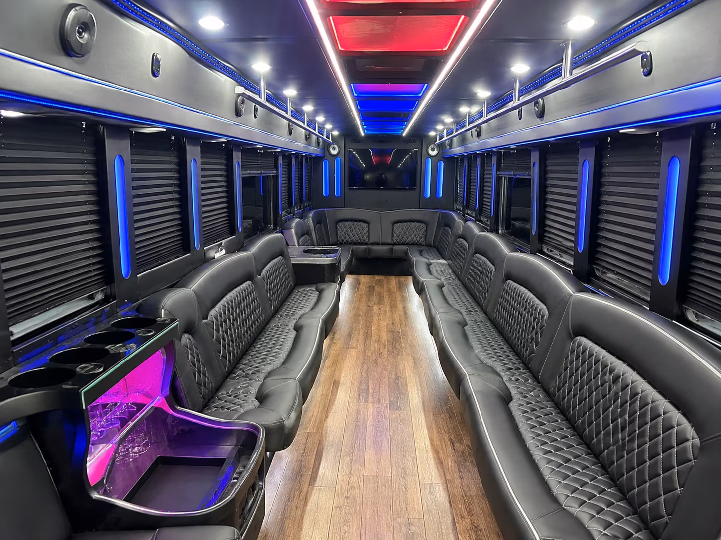 Arlington Birthday, Sweet 16, & Quinceañera Transportation party bus exterior