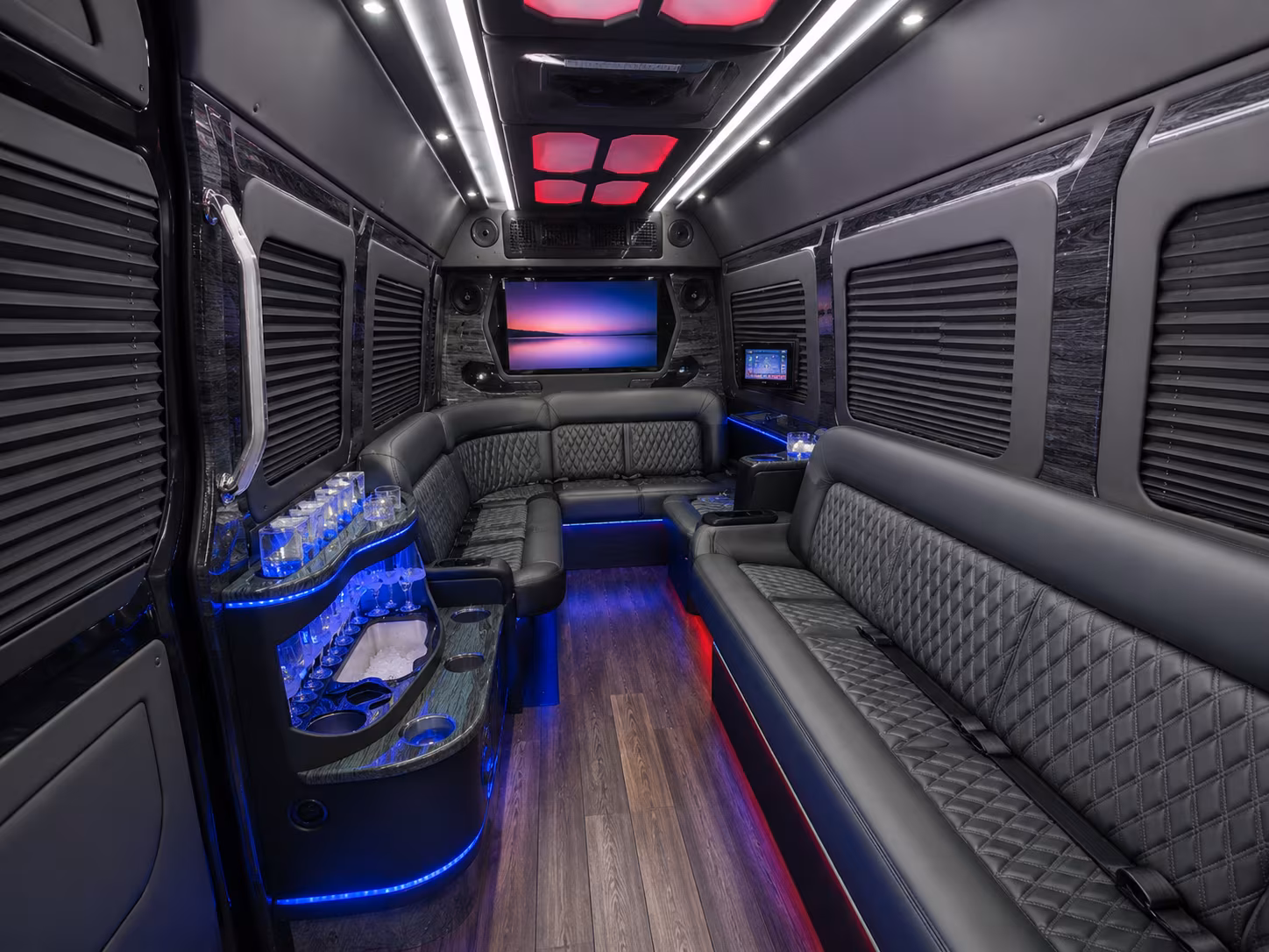 Arlington Corporate Transportation party bus interior