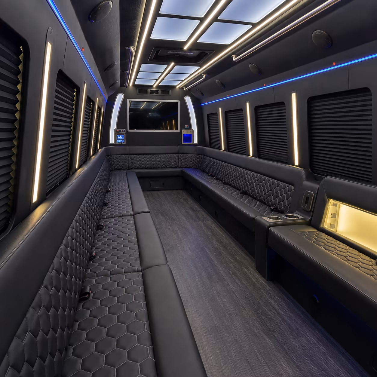 Arlington Prom & Homecoming Transportation party bus exterior