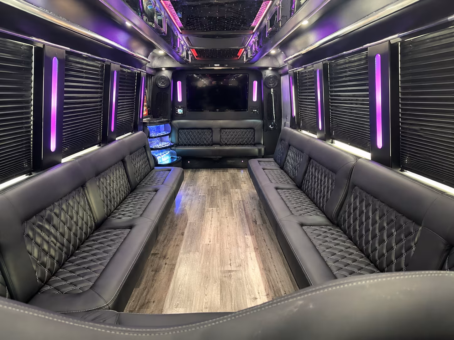 Arlington Prom & Homecoming Transportation party bus exterior