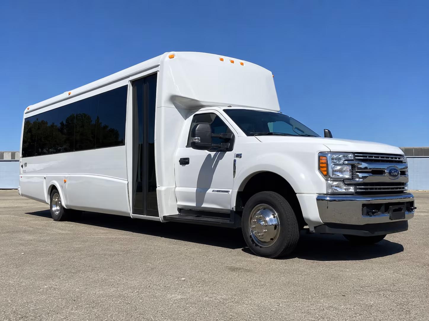 Arlington School Event Transportation party bus exterior