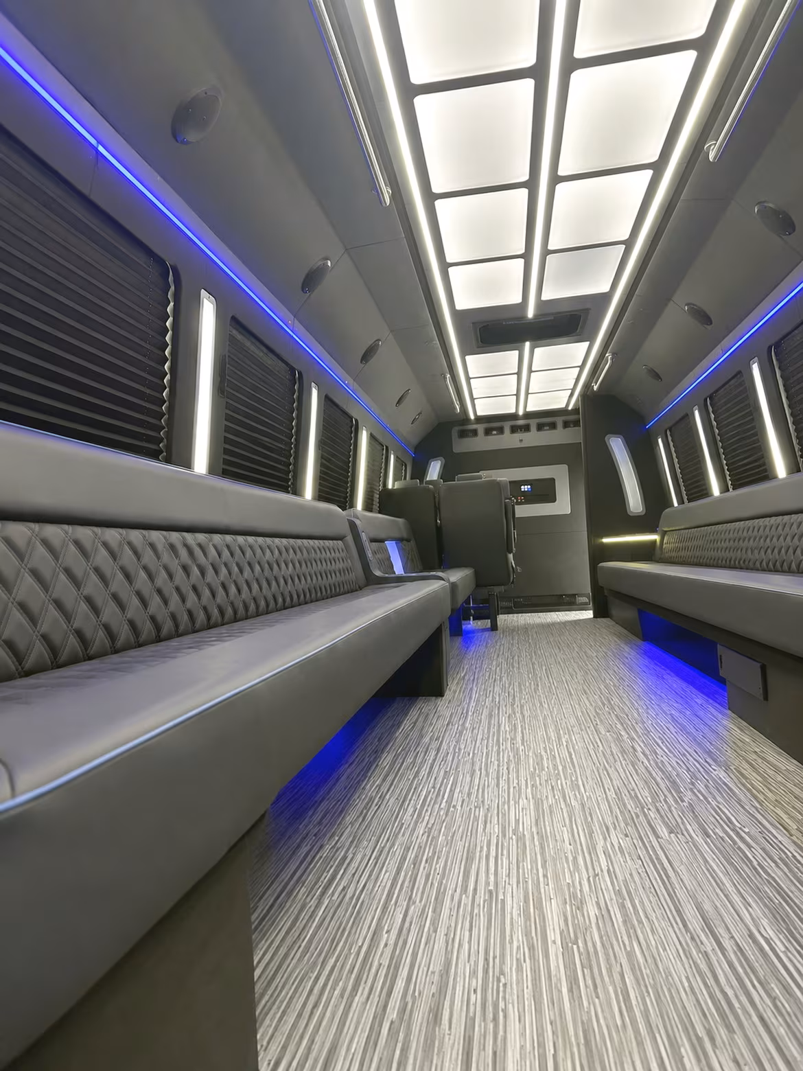 Arlington Wedding Transportation party bus interior