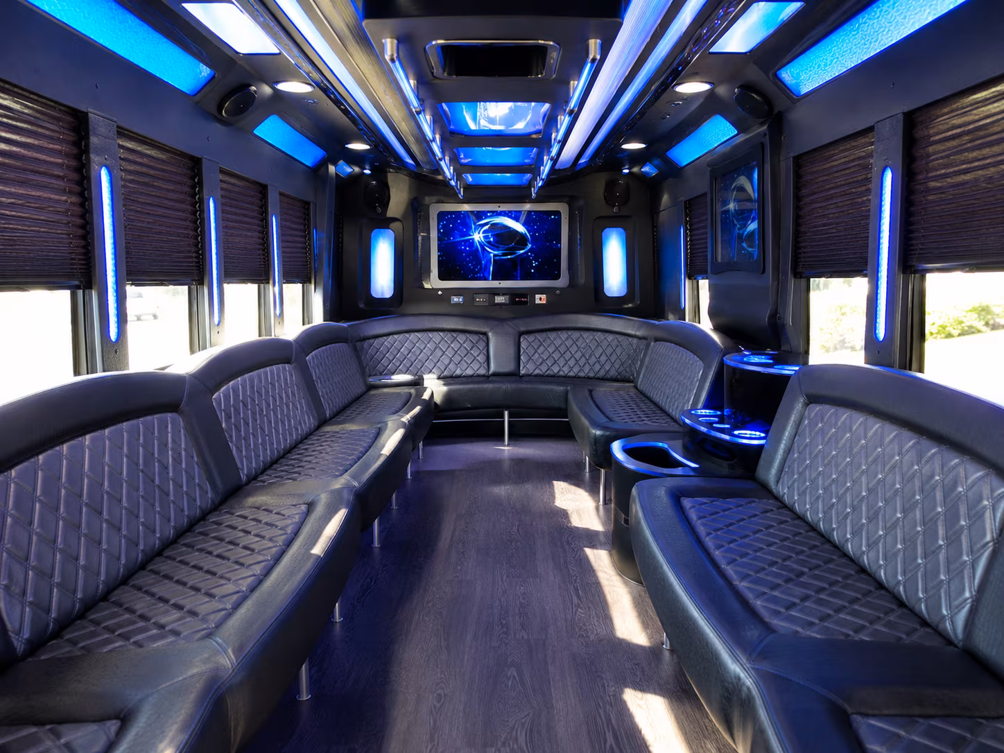 Arlington Wedding Transportation party bus exterior