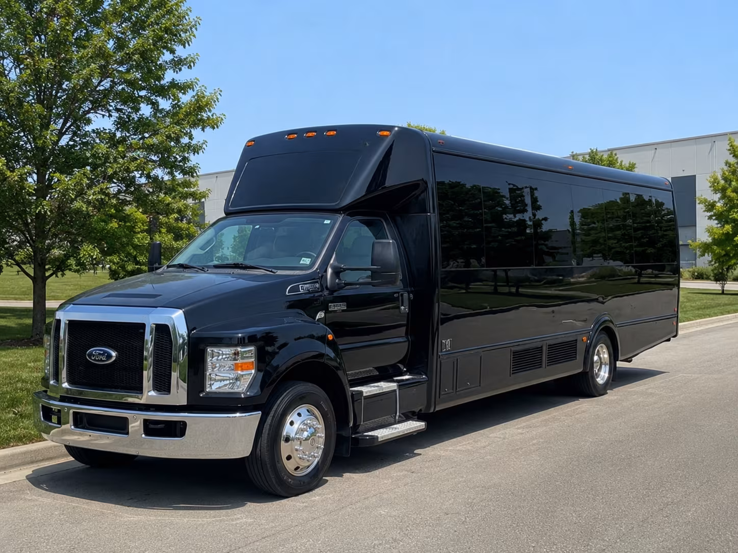 Arlington Wedding Transportation party bus exterior