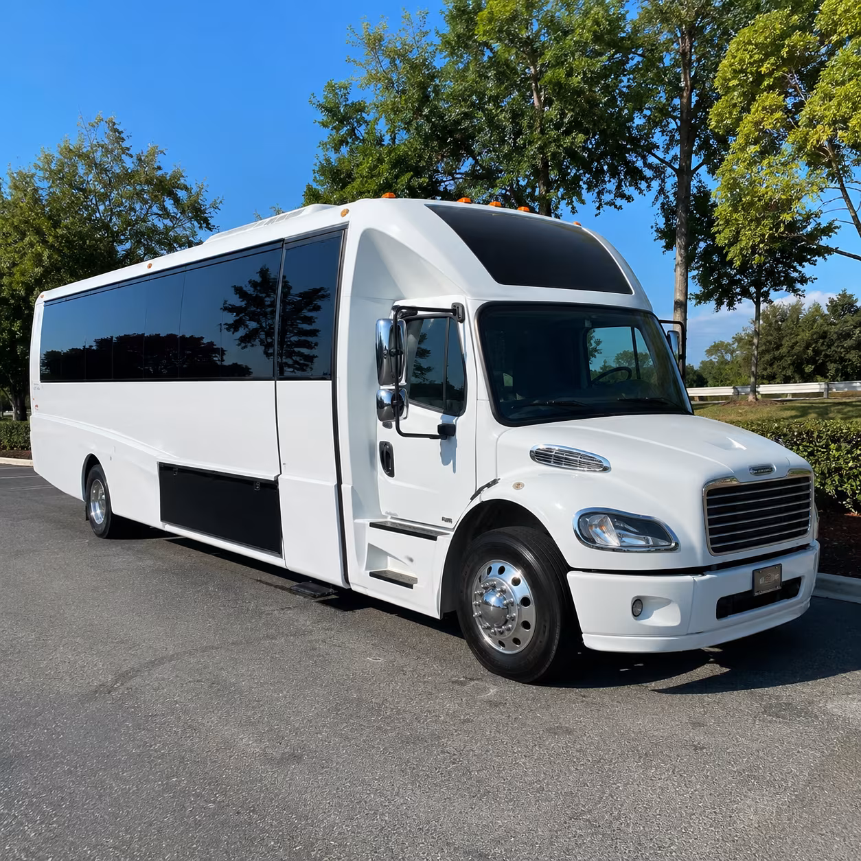 Arlington Wedding Transportation party bus exterior