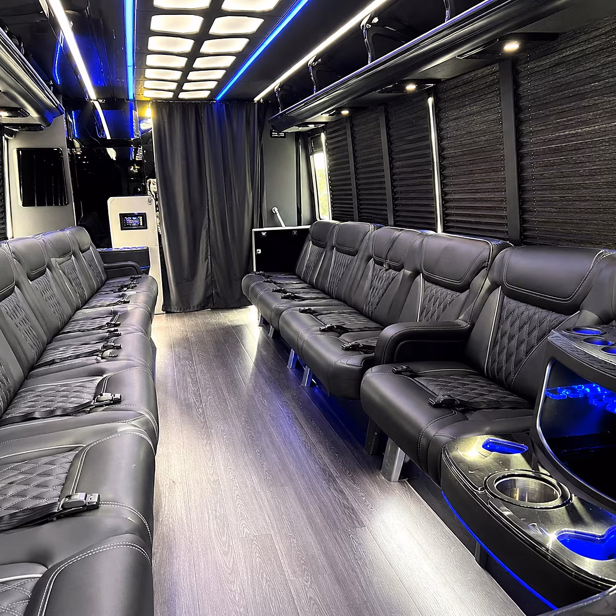 Arlington Winery Tour & Pub Crawl Transportation party bus interior
