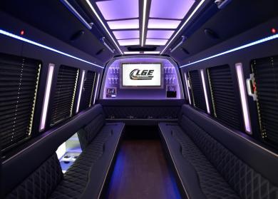 Mansfield 18 Passenger Limo Bus Interior