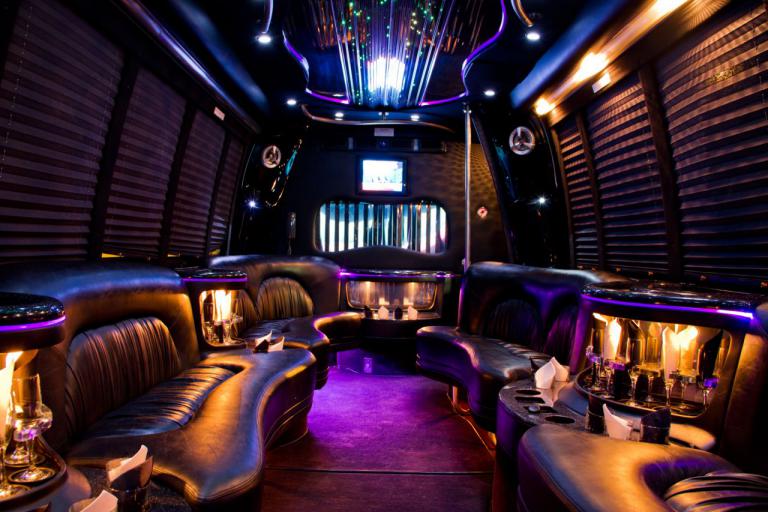 Arlington 22 Passenger Party Bus Interior