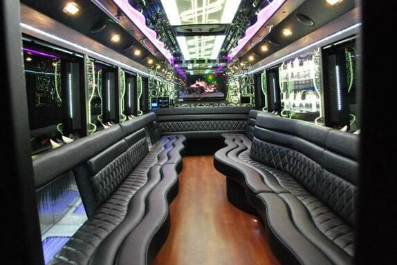 Irving 25 Passenger Limo bus Interior