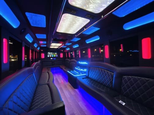 Allen 35 Passenger Party Bus Interior