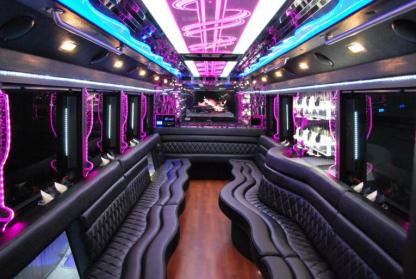 Euless 50 Passenger Party Bus Interior
